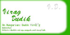 virag dudik business card